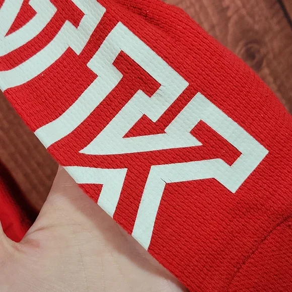 VS PINK Ribbed Longsleeve Top Red Size M - Picture 4 of 12